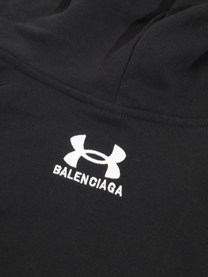 Balenciaga x Under Armour Zip-Up Hoodie 'Black White'