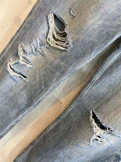 BALENCIAGA*Selvedge organic denim pants with integrated belt
