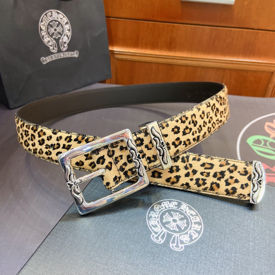 Chrome Hearts Leopard Print Belt