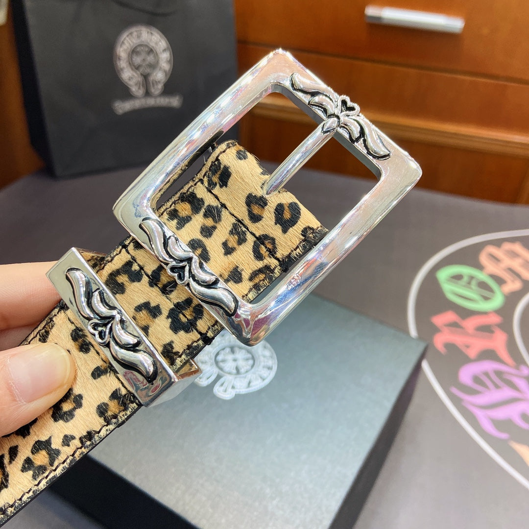 Chrome Hearts Leopard Print Belt