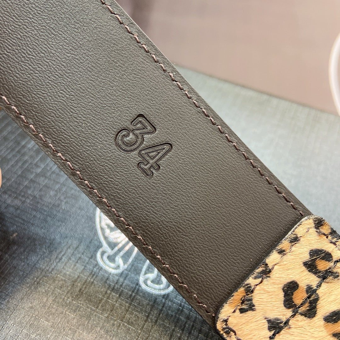Chrome Hearts Leopard Print Belt