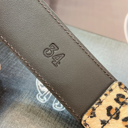 Chrome Hearts Leopard Print Belt