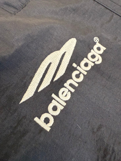 Balenciaga 3B Sports Icon Tracksuit Shorts Black/White Logo