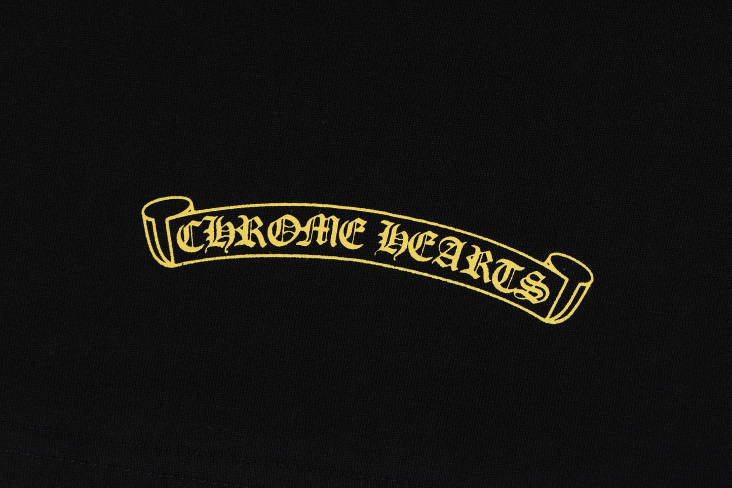 Chrome Hearts 20th Anniversary Hong Kong Exclusive Gold Glitter Short Sleeve T-Shirt
