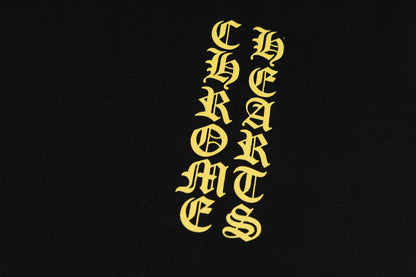 Chrome Hearts 20th Anniversary Hong Kong Exclusive Gold Glitter Short Sleeve T-Shirt