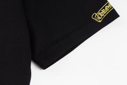 Chrome Hearts 20th Anniversary Hong Kong Exclusive Gold Glitter Short Sleeve T-Shirt