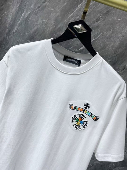 Chrome Hearts horseshoe embroidered short sleeve T-shirt