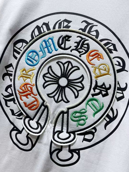 Chrome Hearts horseshoe embroidered short sleeve T-shirt