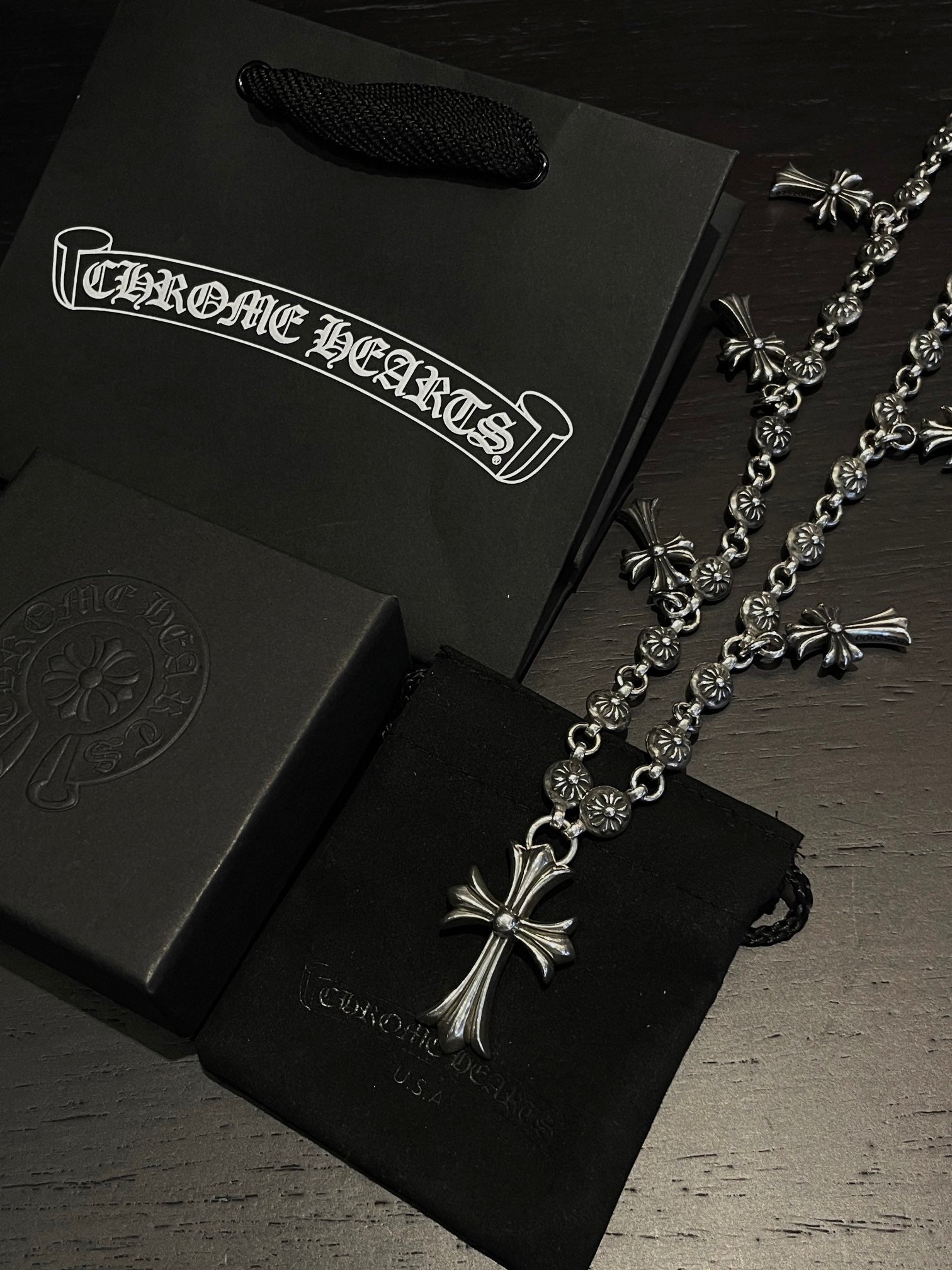 Chrome Heart Cross Beaded Pants Chain