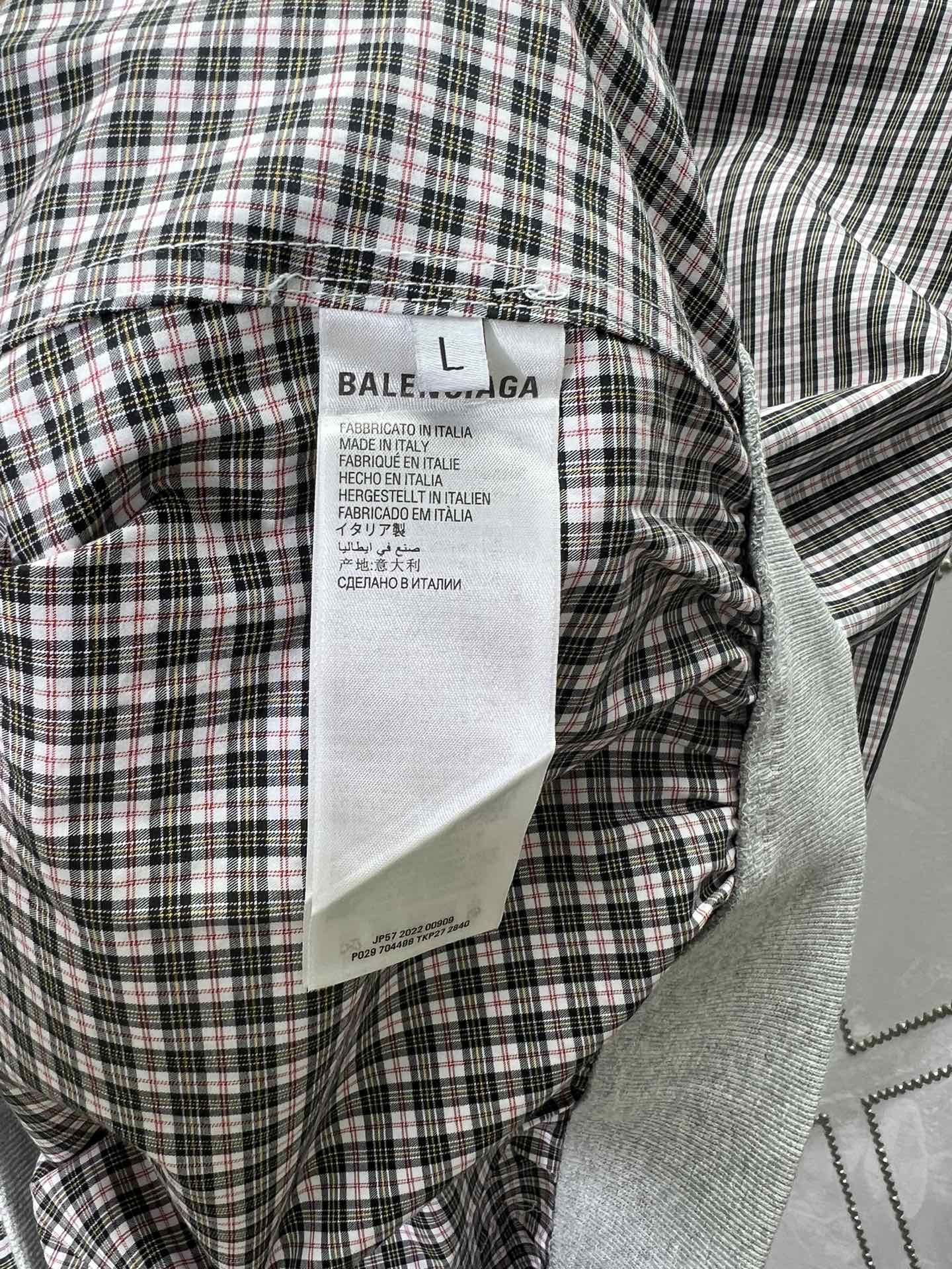 Balenciaga Tartan Hooded Shirt
