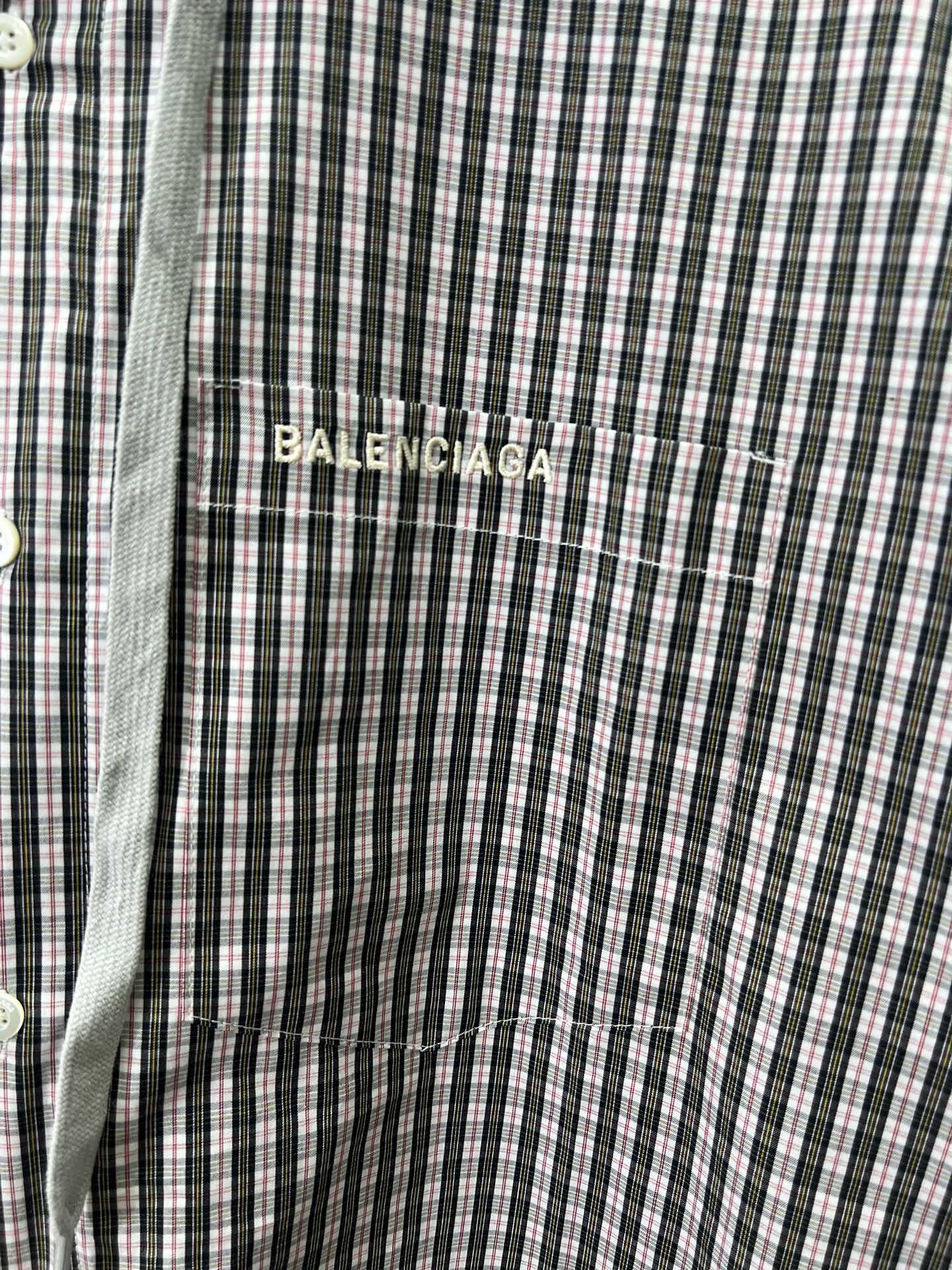 Balenciaga Tartan Hooded Shirt