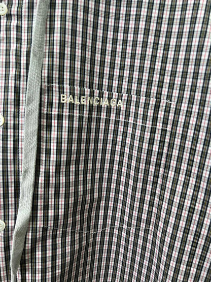 Balenciaga Tartan Hooded Shirt