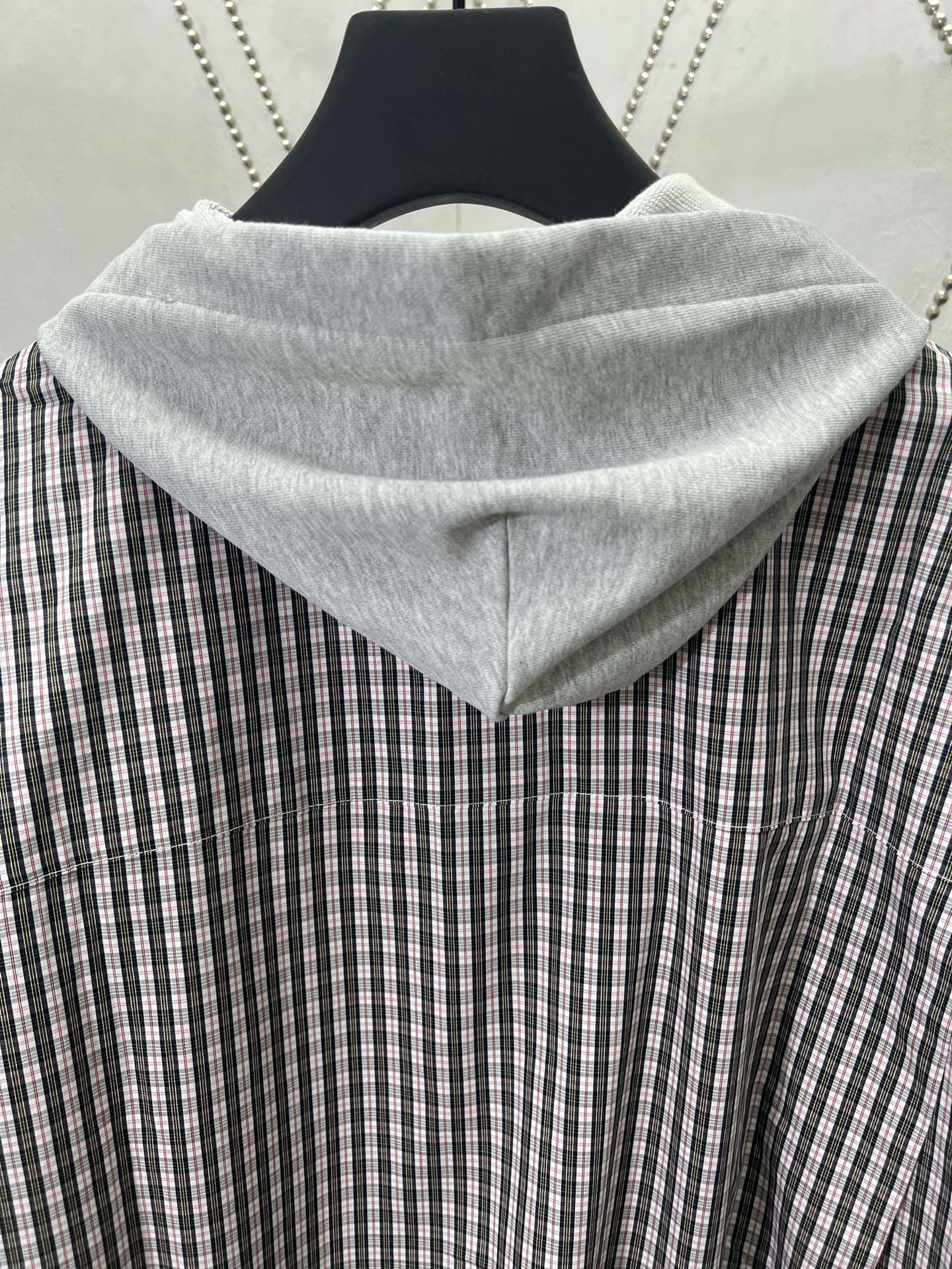 Balenciaga Tartan Hooded Shirt