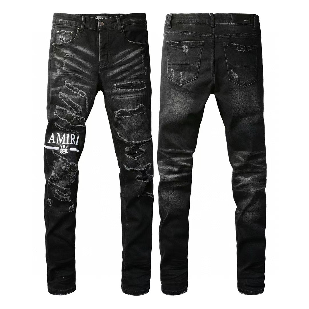 Amiri MA Bar Logo Straight Jean