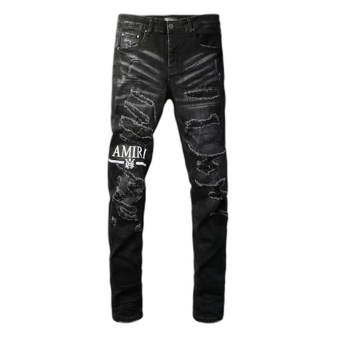 Amiri MA Bar Logo Straight Jean