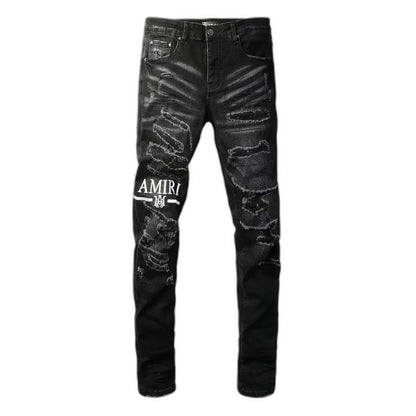 Amiri MA Bar Logo Straight Jean