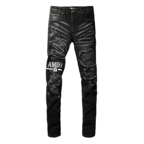 Amiri MA Bar Logo Straight Jean
