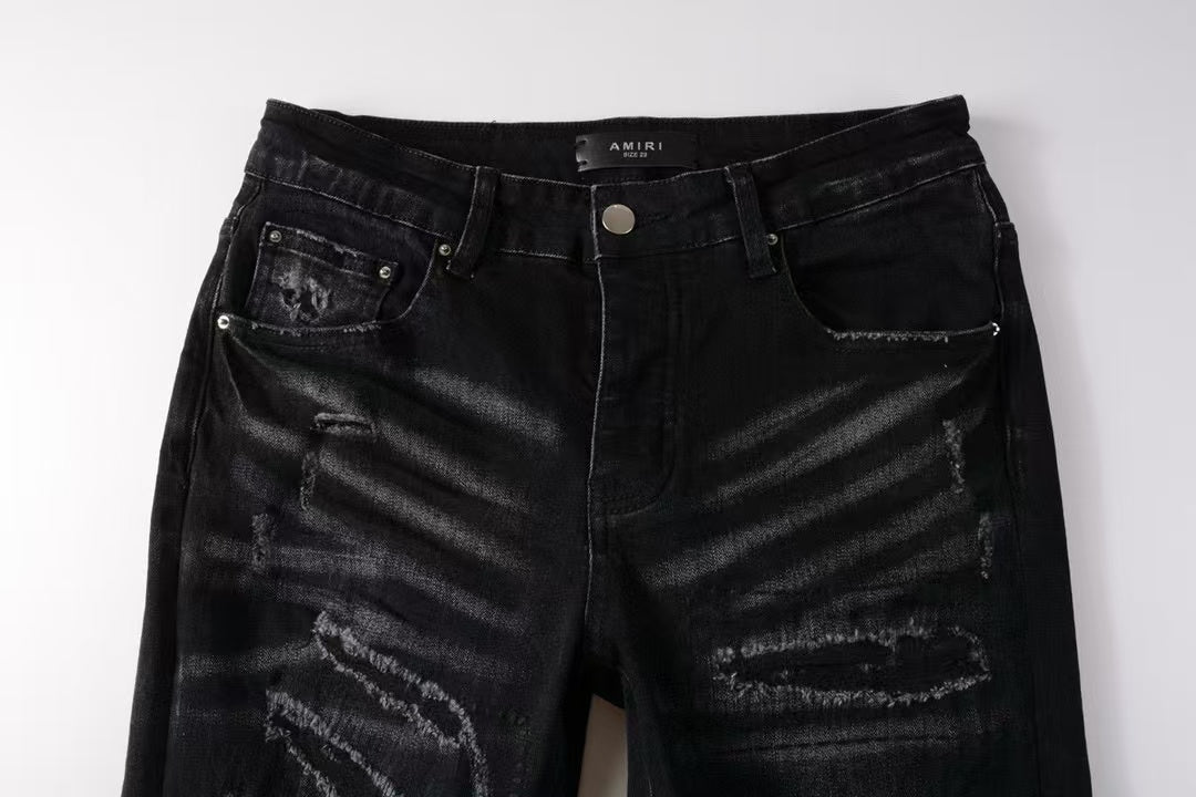 Amiri MA Bar Logo Straight Jean
