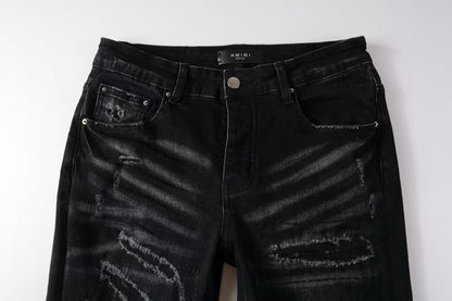 Amiri MA Bar Logo Straight Jean