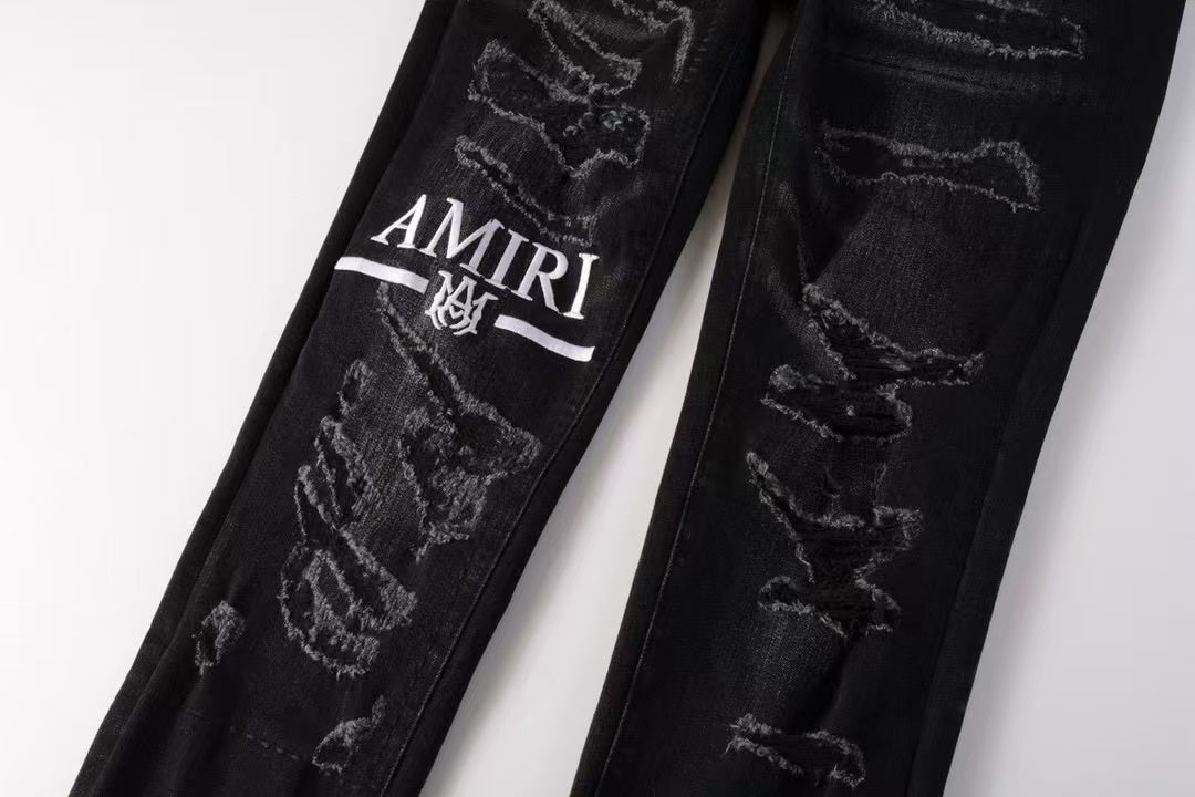 Amiri MA Bar Logo Straight Jean