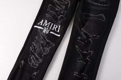 Amiri MA Bar Logo Straight Jean