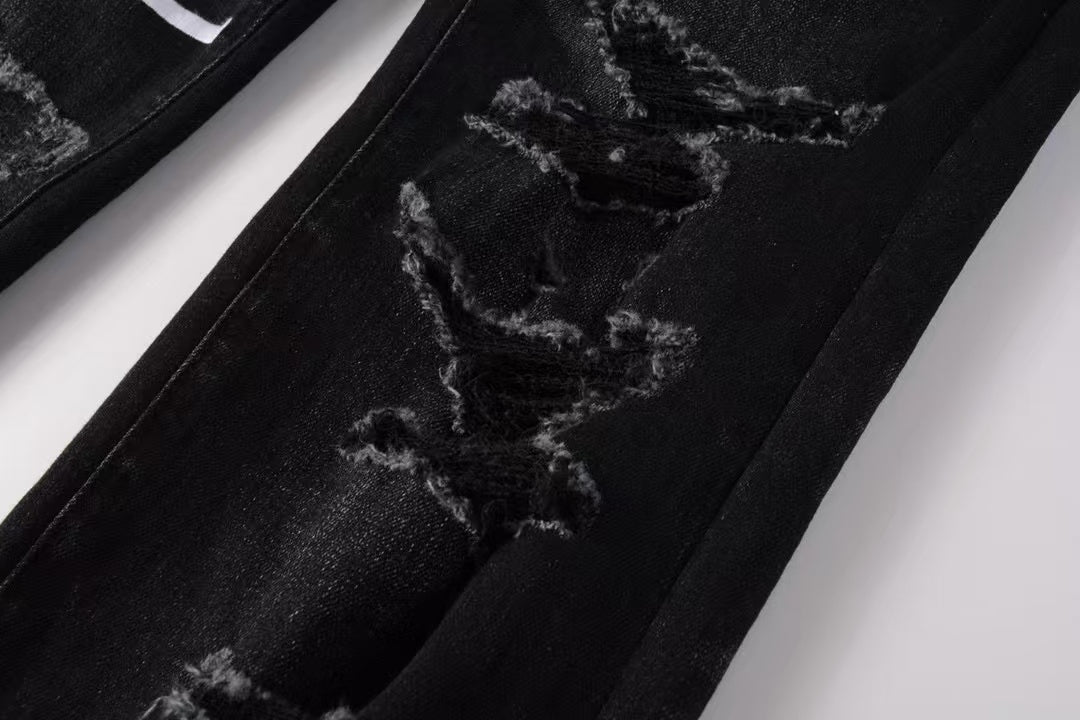 Amiri MA Bar Logo Straight Jean