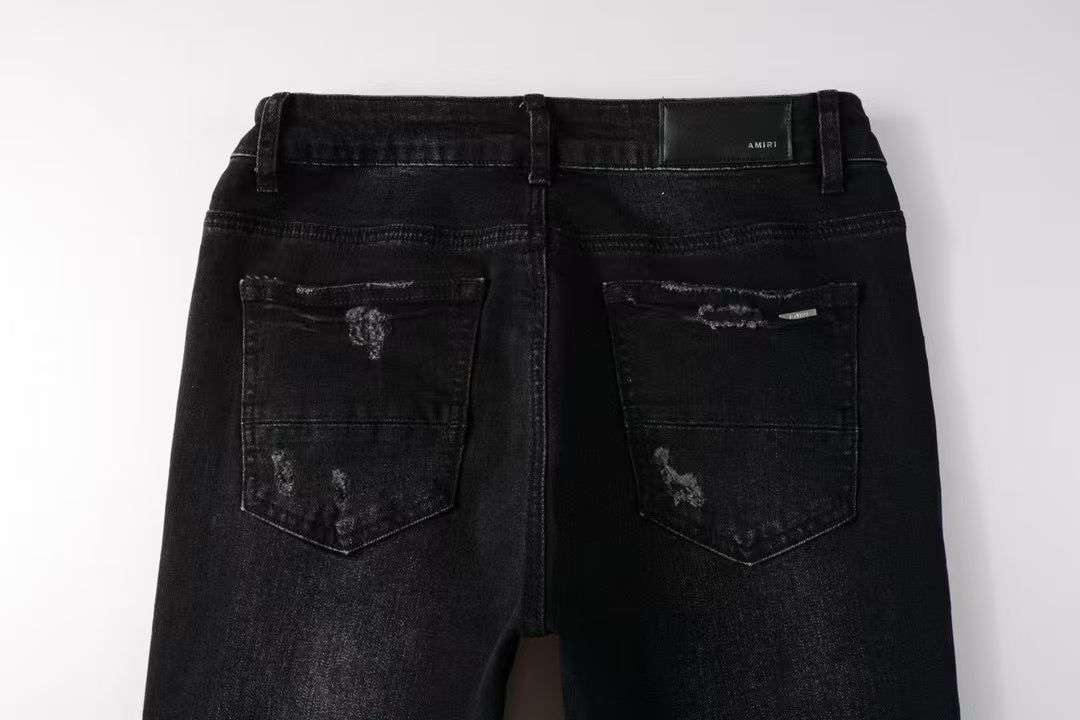Amiri MA Bar Logo Straight Jean