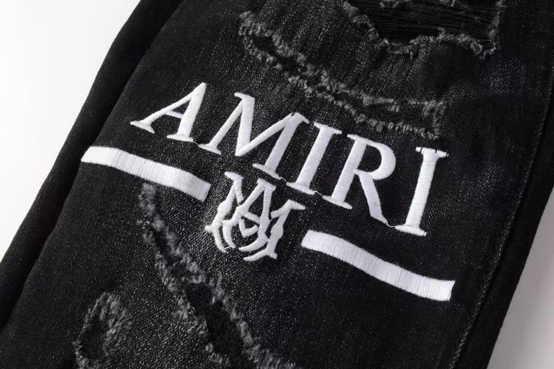 Amiri MA Bar Logo Straight Jean