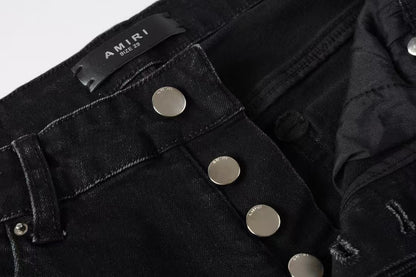 Amiri MA Bar Logo Straight Jean