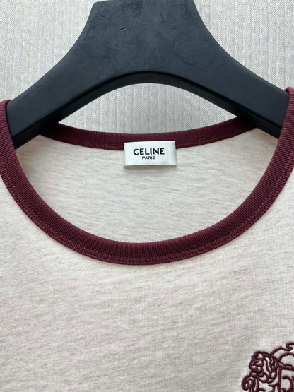 CELINE 70's blason t-shirt IN cotton jersey