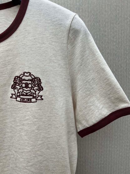 CELINE 70's blason t-shirt IN cotton jersey