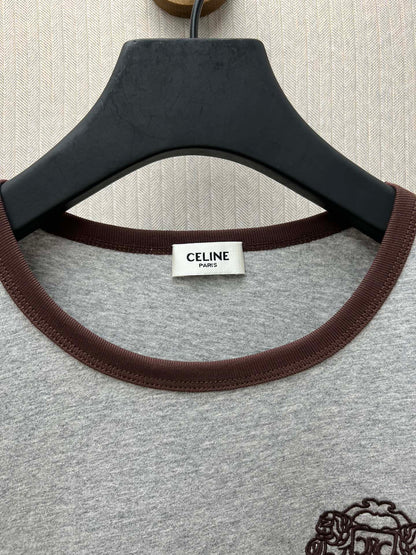 CELINE 70's blason t-shirt IN cotton jersey