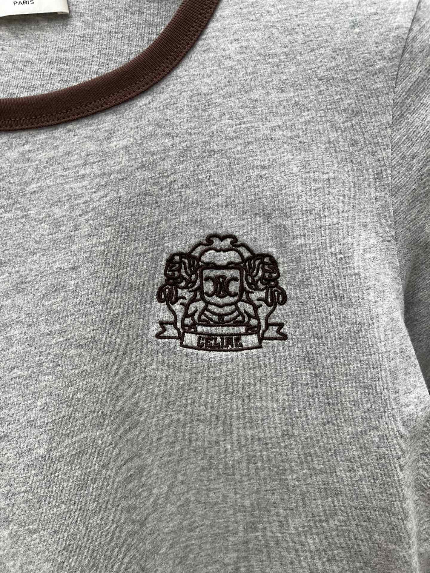 CELINE 70's blason t-shirt IN cotton jersey
