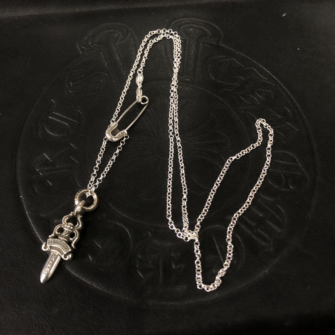 Chrome Heart Sword Brooch Necklace