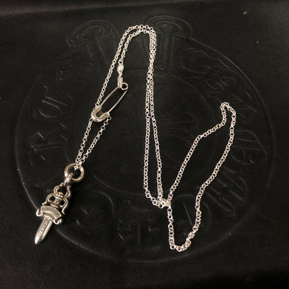 Chrome Heart Sword Brooch Necklace