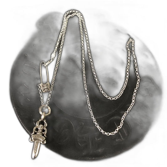 Chrome Heart Sword Brooch Necklace