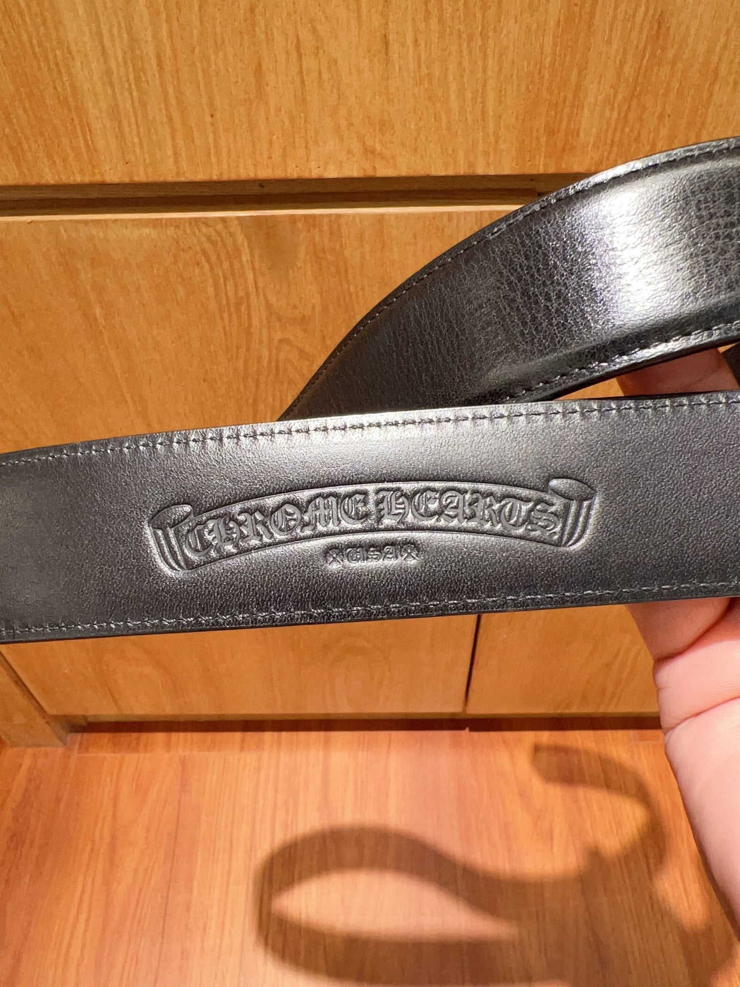 CHROME HEARTS Pyramid Plus Buckle Belt -3.8cm