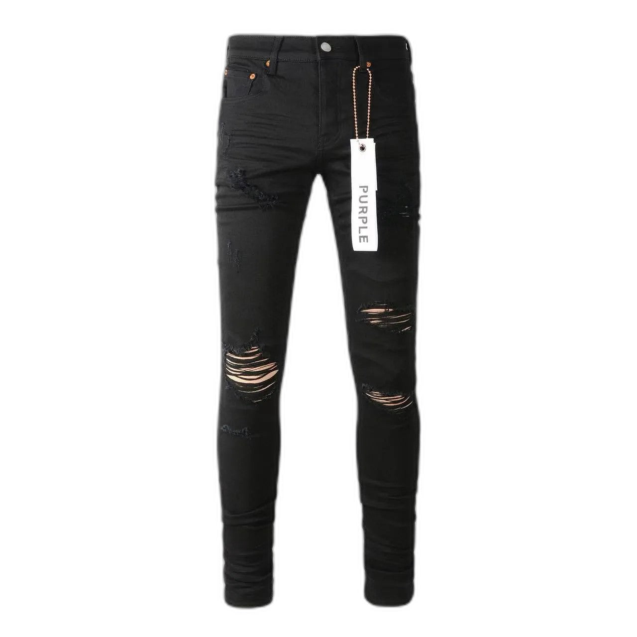 Purple Brand Black Oil Spill Jean Black