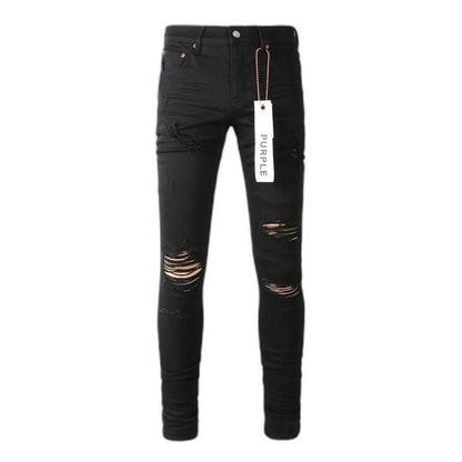 Purple Brand Black Oil Spill Jean Black