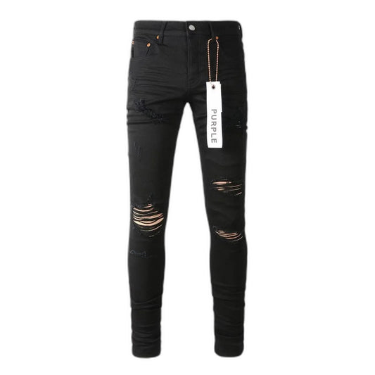 Purple Brand Black Oil Spill Jean Black