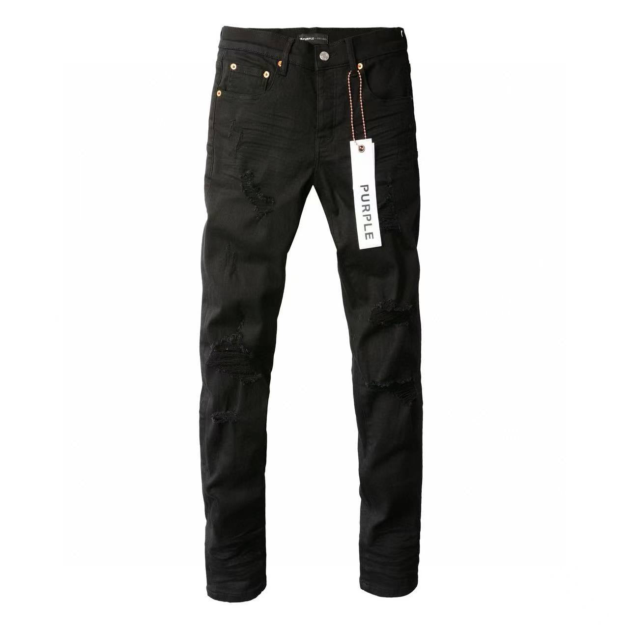 Purple Brand Black Oil Spill Jean Black
