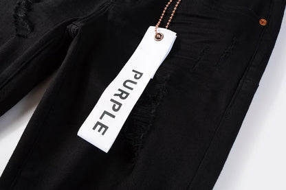 Purple Brand Black Oil Spill Jean Black