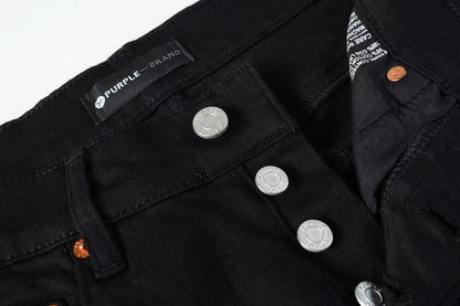 Purple Brand Black Oil Spill Jean Black