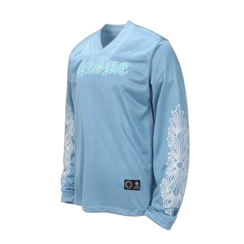 Chrome Hearts Hockey Series Letter Print Mesh Long Sleeve T-shirt