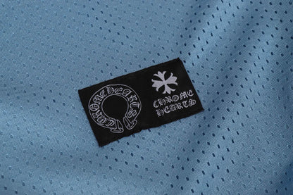 Chrome Hearts Hockey Series Letter Print Mesh Long Sleeve T-shirt