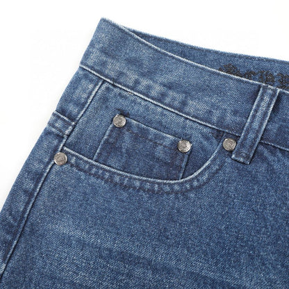 Chrome Hearts Fleur Knee Cross Patch Jeans