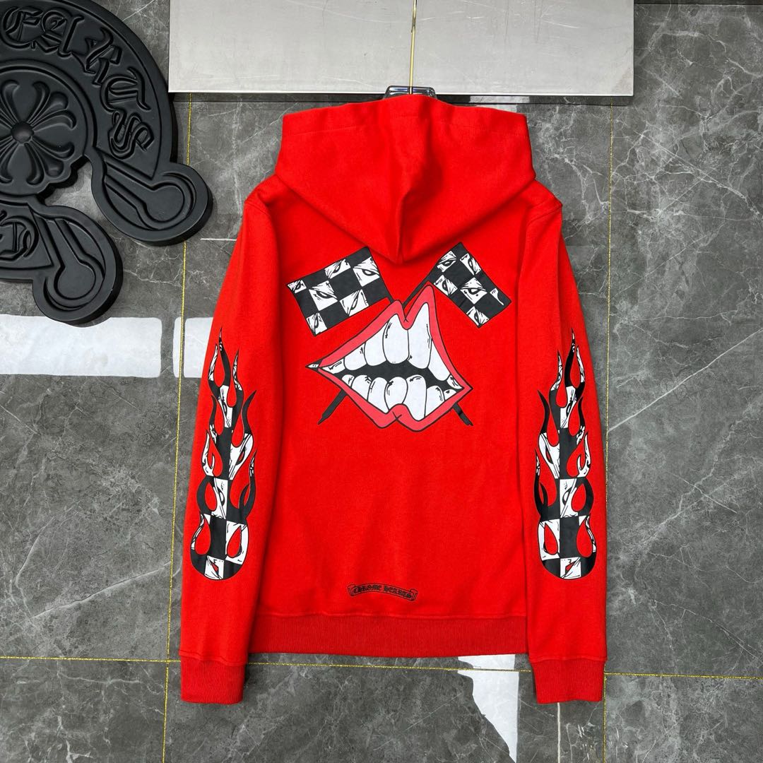 Chrome Hearts x Matty Boy Flames Hoodie 'Red'