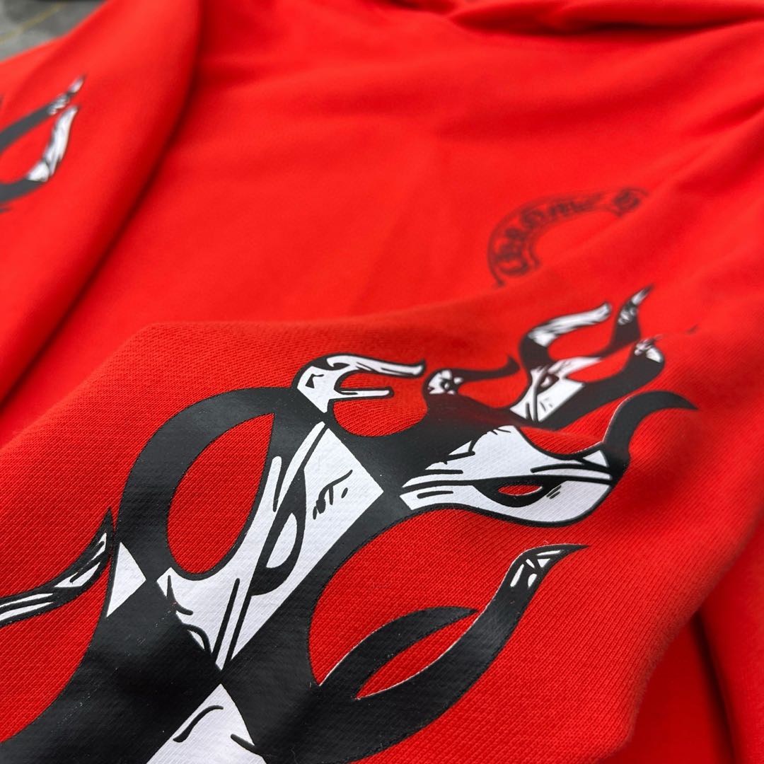 Chrome Hearts x Matty Boy Flames Hoodie 'Red'