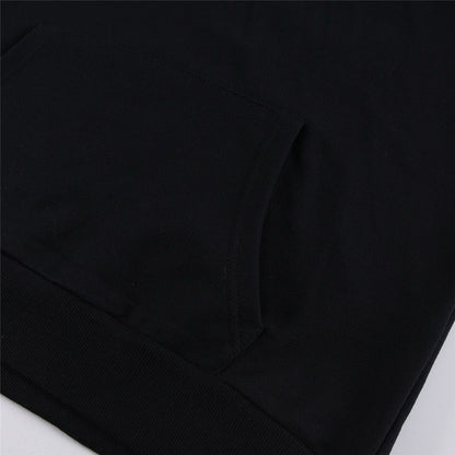 CELINE Logo Print Cotton Hoodie Sweatshirt "Black"