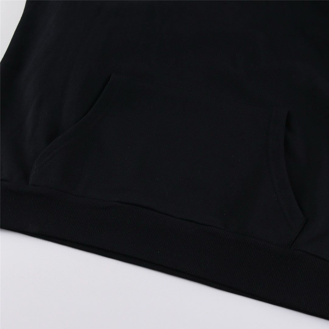 CELINE Logo Print Cotton Hoodie Sweatshirt "Black"